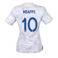 Frankrike Kylian Mbappe #10 Fotballklær Bortedrakt Dame VM 2022 Kortermet